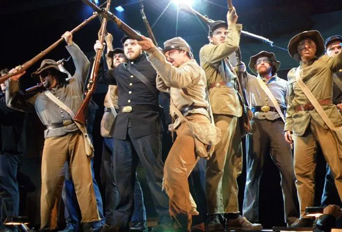 Actors portraying civil war soldiers