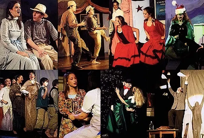 Collage of photos from the stage production